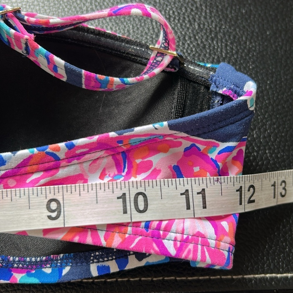 Lilly Pulitzer Bikini Set Niall Top Sz 2 Ruby Bottom Sz 6 Turtle Amazement Navy - Picture 12 of 14